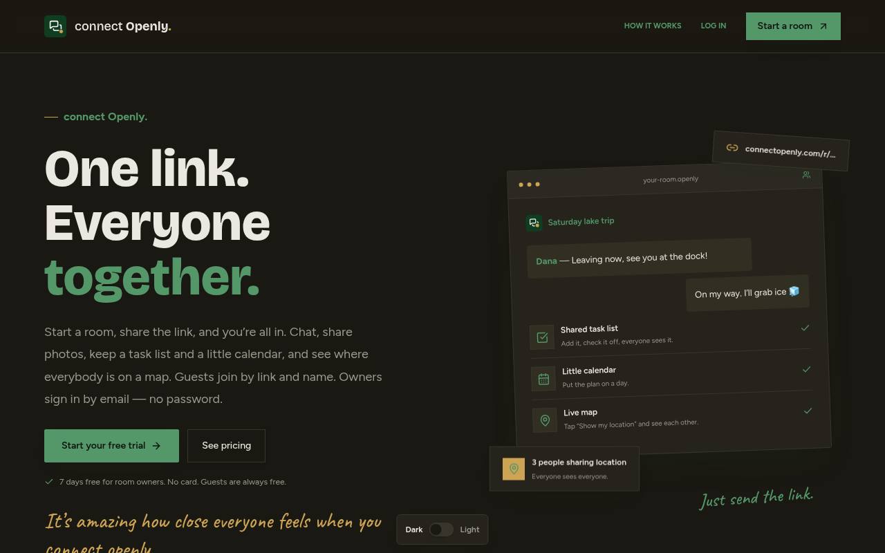 Front page of Connect Openly
